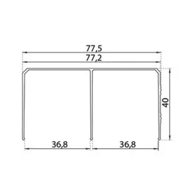 Gornja dvostruka tračnica 8840 / Aluminij