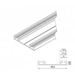 Donja vodilica RAMA 85510 / Aluminij