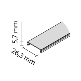 Pokrovna letvica za donju vodilicu RAMA 88810 / Aluminij