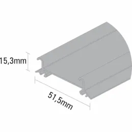 Donja tračnica GAMA 82093 / Crna mat