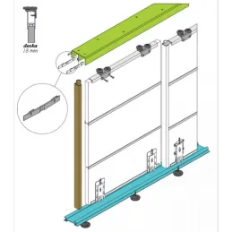 Ručka za klizna vrata OMEGA R-18 / Crna mat