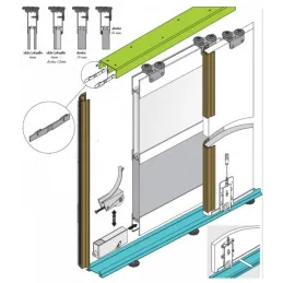 Ručka za klizna vrata MULTIOMEGA / Šampanj