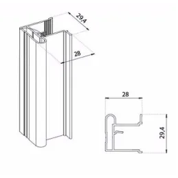 Ručka za klizna vrata RAMA / aluminij