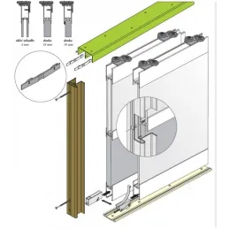 Ručka za klizna vrata RAMA / Šampanj