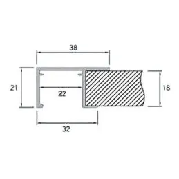 Ručka za klizna vrata SIMA / Aluminij