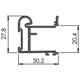Ručka za klizna vrata RAMA WIDE / Aluminij