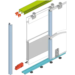 Ručka za klizna vrata MODERN WIDE / Crna mat