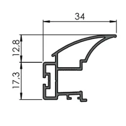 Ručka za klizna vrata TWIN MULTI / Šampanjac