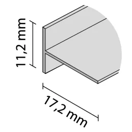 Spojna letvica "T" / Aluminij