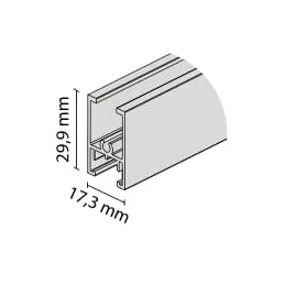 Gornji vodoravni profil TWIN / Crna mat