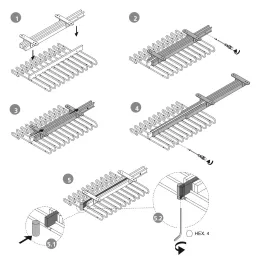 Izvlačiva vješalica za hlače ALMA / Sjajni krom