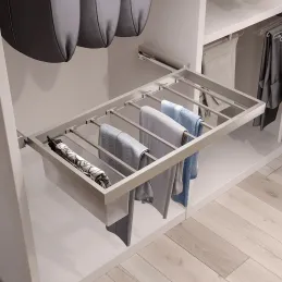 Izvlačna vješalica za hlače s ublaživačem NEXUS 860 - 894 mm / Bež