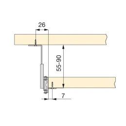 Izvlačna polica za tipkovnicu / Crni nikal