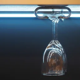 Jednoredni držač za čaše ELIT / Sjajni krom