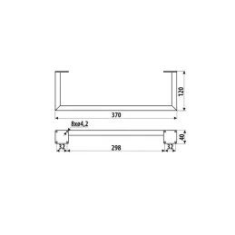 Namještajna podnož BUENO / Crna mat