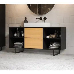 Namještajna podnož BUENO / Crna mat