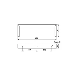 Namještajna podnož JANTAR / Crna mat