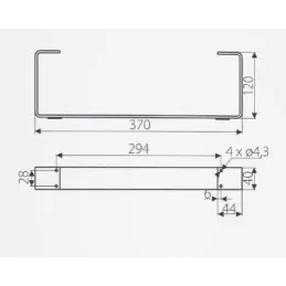 Namještajna noga THOMAS / Crna mat