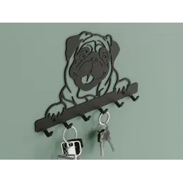 Zidna vješalica CHARLIE / Crna mat