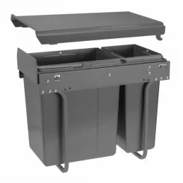 Izvlačna kanta za otpad PLUTO 300 mm - 1x20L + 1x10L / Antracit