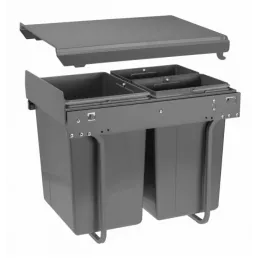 Izvlačni koš za otpad PLUTO 400 mm - 1x20L + 2x10L / Antracit