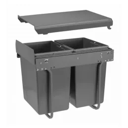 Izvlačiva kanta za otpad PLUTO 400 mm - 2x20L / Antracit