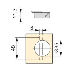 Nadgradna šarka s prigušivačem EXLUSIVE X91 s 3D podloškom