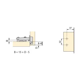 Umetnuta šarka s ublaživačem EXLUSIVE X91 s 3D podloškom