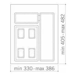 Umetak za kantu za smeće PARADISO 450 mm / Antracit