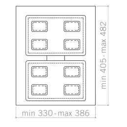 Umetak za kantu za otpad PARADISO 450 mm / Antracit