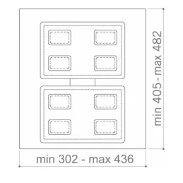 Umetak za kantu za otpatke PARADISO 500 mm / Antracit