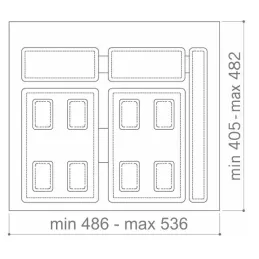 Umetak za kantu za otpad PARADISO 600 mm / Antracit