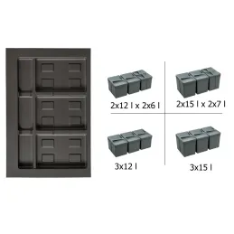 Koš za otpad za ladicu PARADISO 800 mm / Antracit