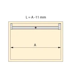 Vješalica s LED svjetlom CESAR / Aluminij