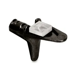 Polica podupirač za staklo s brtvom BEAK / Crni nikal - 10 kom