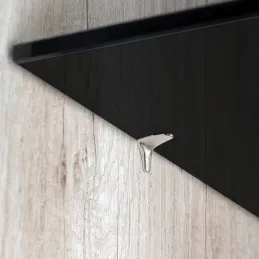 Polica držač za staklo s brtvom BEAK / Nikl - 10 kom