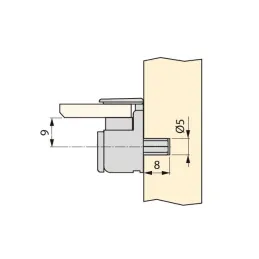 Držač staklene police PORTOFINO / Nikal