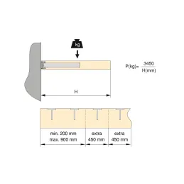 SET 2 kom - skriveni nosač 12 x 113 mm / Nikal