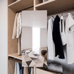 Izvlačno i rotirajuće ogledalo za ormar GENIUS / Bež