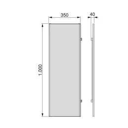 Izvlačno i rotirajuće ogledalo za ormar GENIUS / Bež