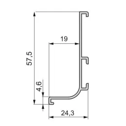 Profil ručke za vrata GOLA - L / Bijela sjajna