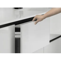 Profil ručke iza vrata GOLA - L / Crna mat