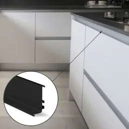 Profil ručke iza vrata GOLA - L / Crna mat