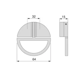 Ručka knopka CAIRO / Crna mat