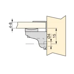 Polica podložak za staklo s brtvom LOND - 100 kom / Nikal