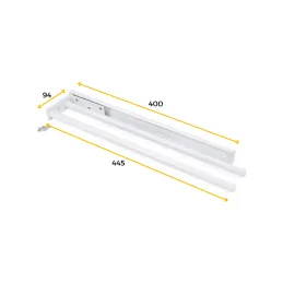 Izvlačni držač za kuhinjske krpe s 2 ruke ARNOLD 440 mm / Bijela mat