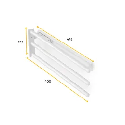 Izvlačna vješalica za ručnike s 3 kraka ARNOLD 440 mm / Aluminij