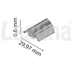 Donja jednostruka tračnica RAMA SINGLE NEO 8856 / Aluminij