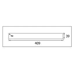 Prolaznica za kabele SOUL 427 x 45 mm / Aluminij