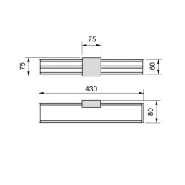 Izvlačni držač za remene i kravate GEOL / Srebrna
